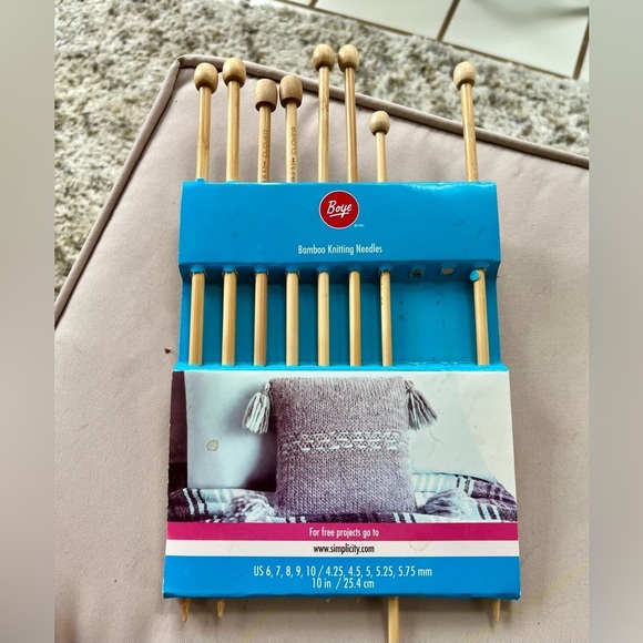 Boye Bamboo Knitting Needles Set - Natural Tan - Partial Set - Picture 3 of 3